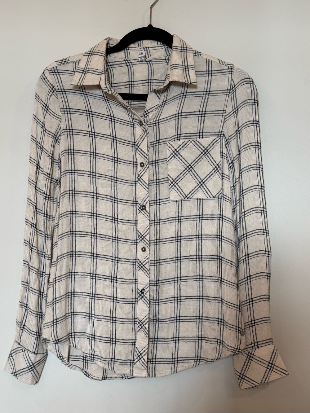 Ripcurl Classic Cream Plaid Button-Up Shirt
